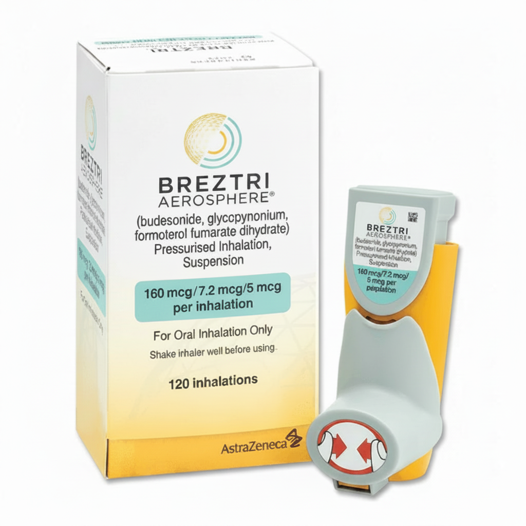 BREZTRI 160/7.2/5MCG INHALER 120 DOSES
