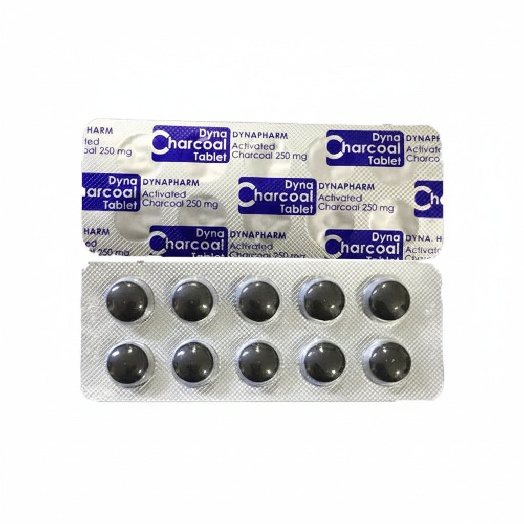 CHARCOAL 250MG TAB 10'S