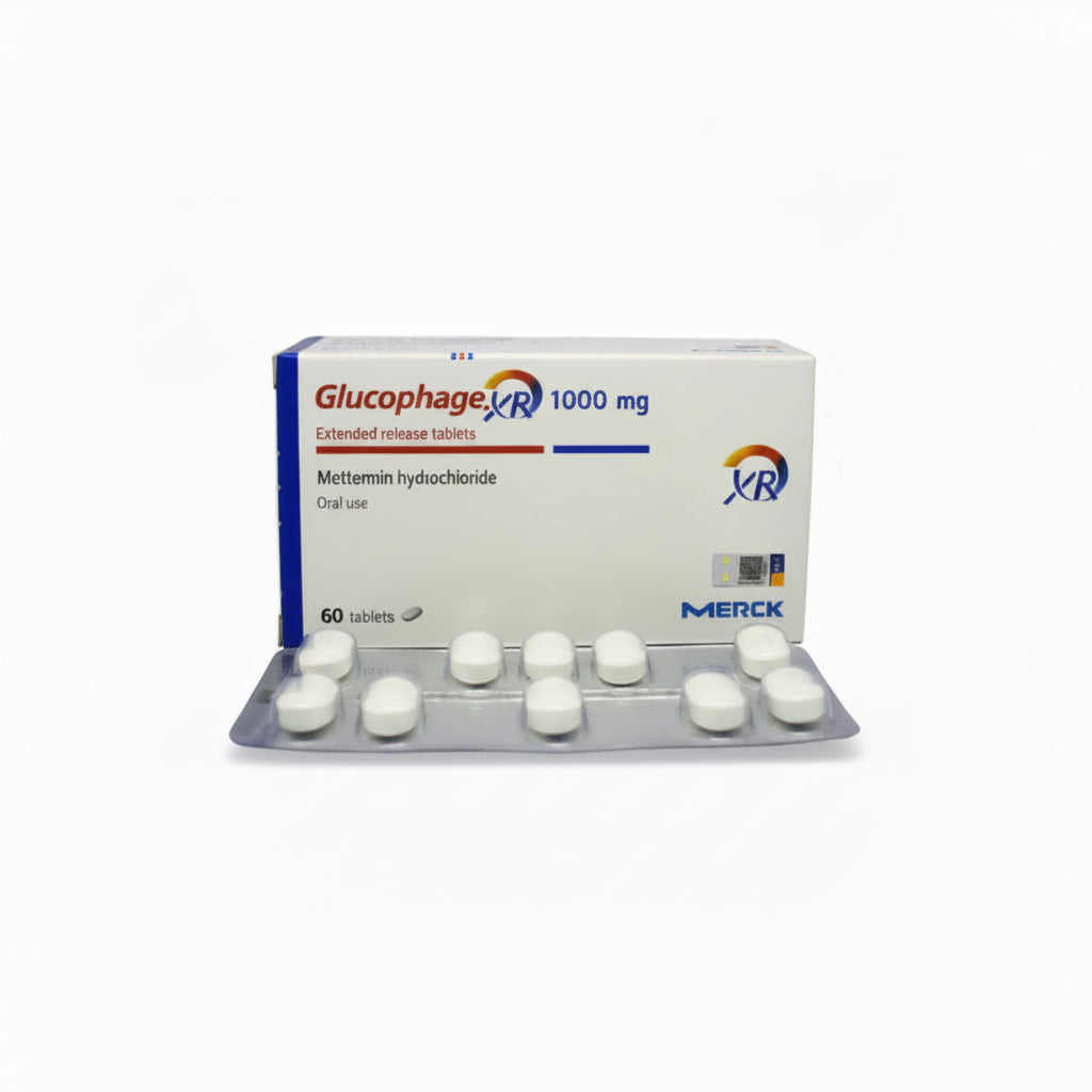 GLUCOPHAGE XR (METFORMIN) 1000MG TABLET (60s)