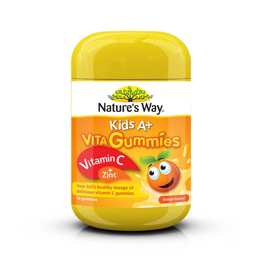 NATURE'S WAY KIDS A+ VITAMIN C + ZINC GUMMIES 60'S