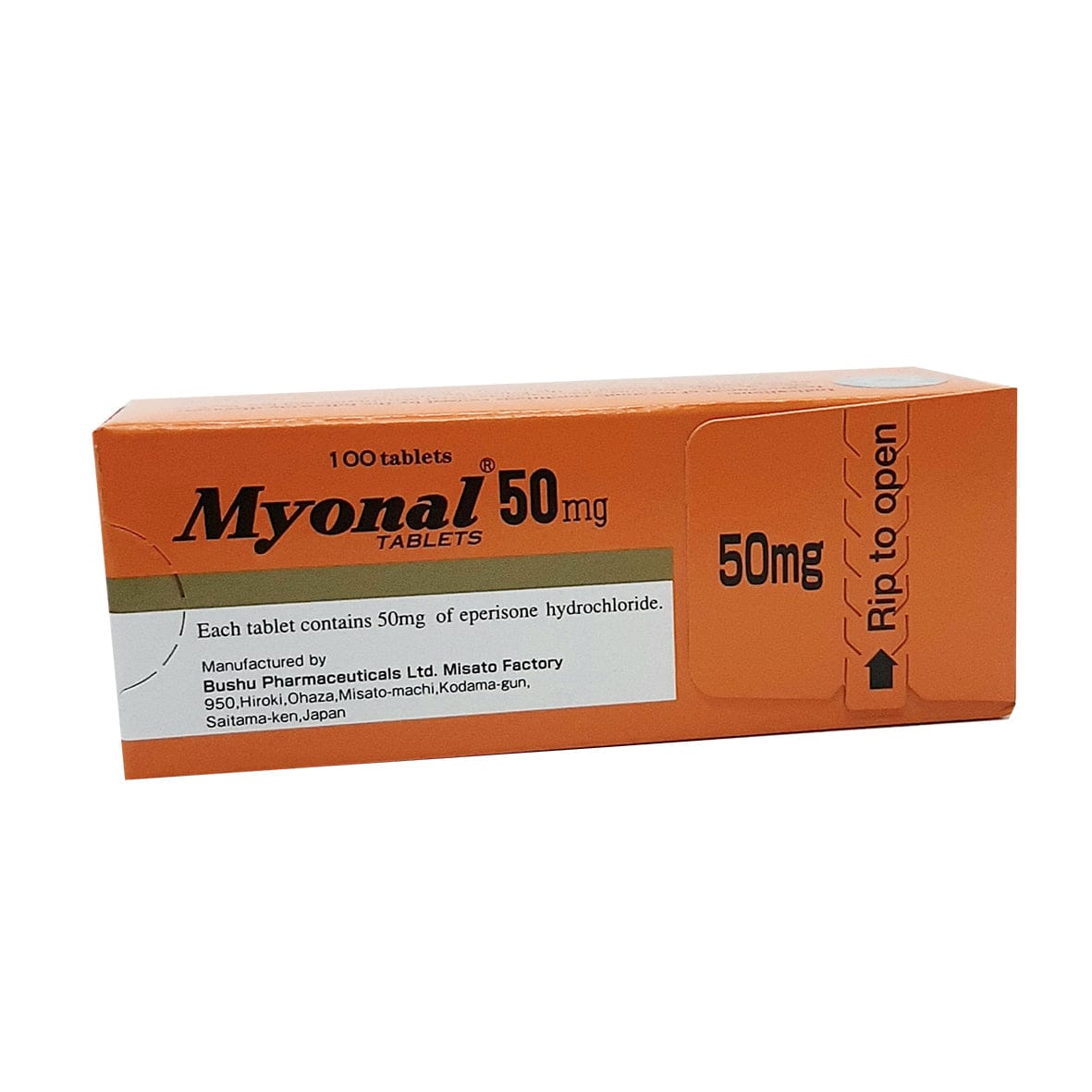 MYONAL (EPERISONE) 50MG TABLET (10s)